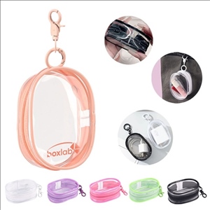 Macaron Transparent Zipper Pouch - Multifunctional PVC Storage Bag
